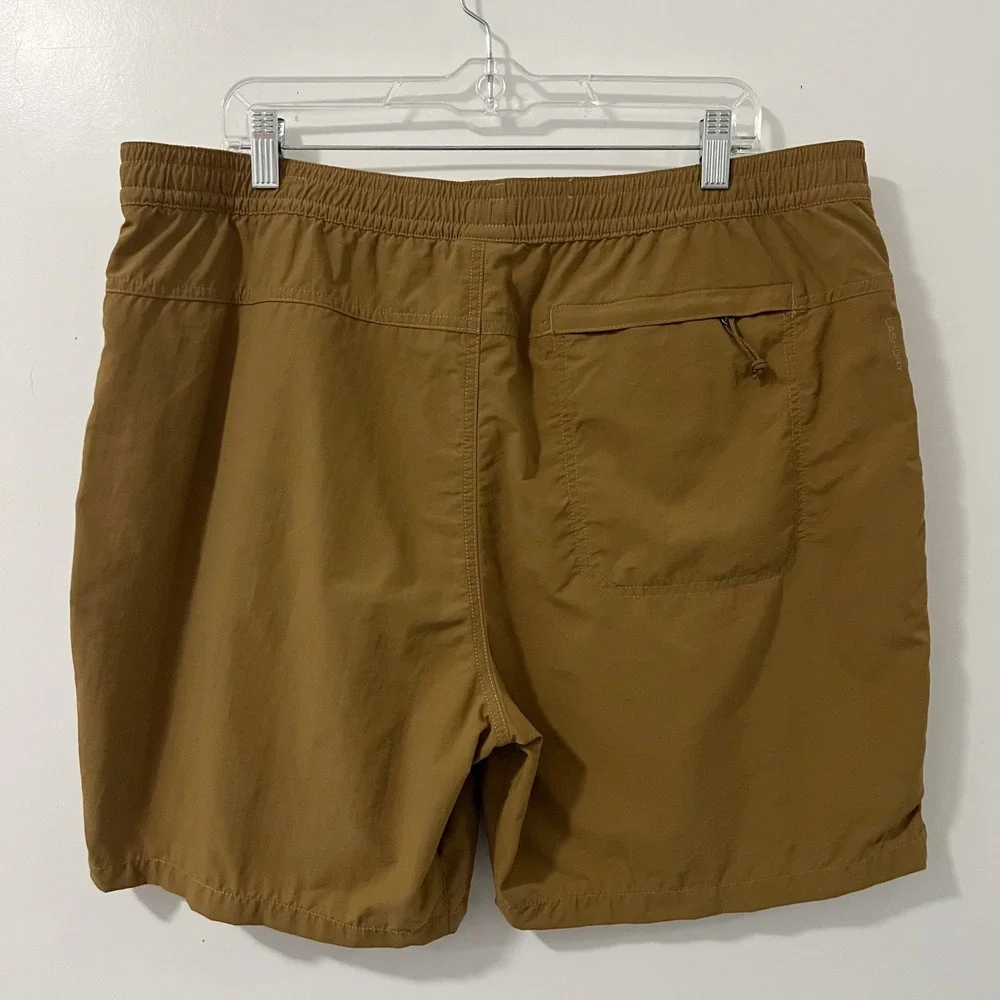 The North Face Mens‎ FlashDry Pull On Hiking Shorts Brown Nylon 7 Inch Inseam XL